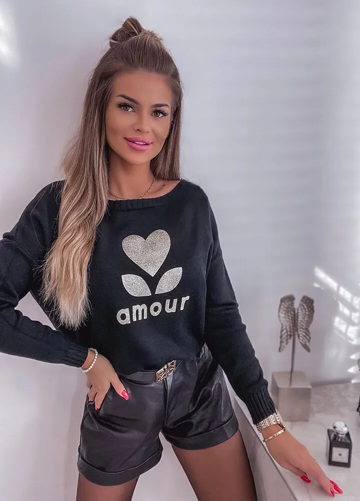 SWETER AMOUR BLACK