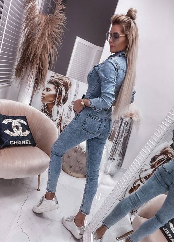 KOMBINEZON JEANS / SASZETKA W KOMPLECIE-508758