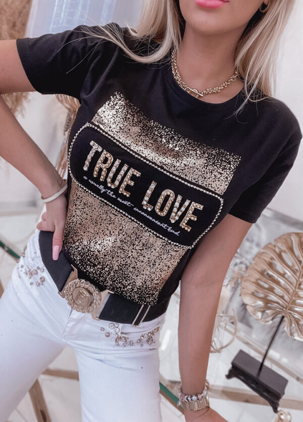 T-SHIRT TRUE LOVE BLACK-0