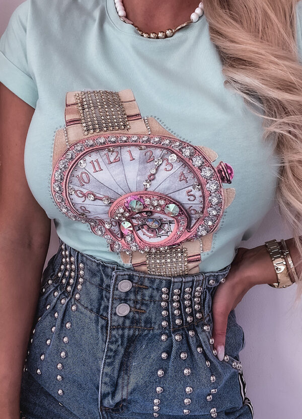 T-SHIRT CLOCK MINT-510107