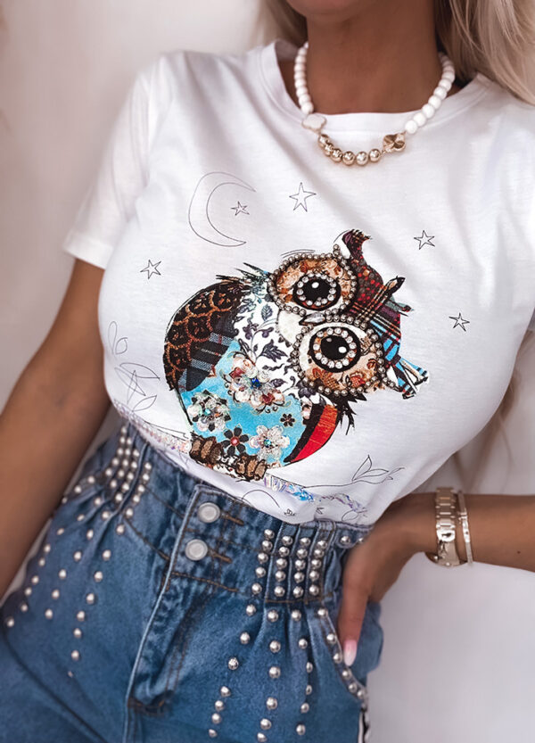 T-SHIRT OWL WHITE-511426