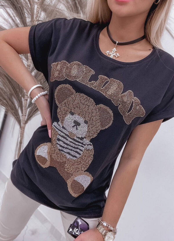 T-SHIRT HOLIDAY BEAR BLACK -0