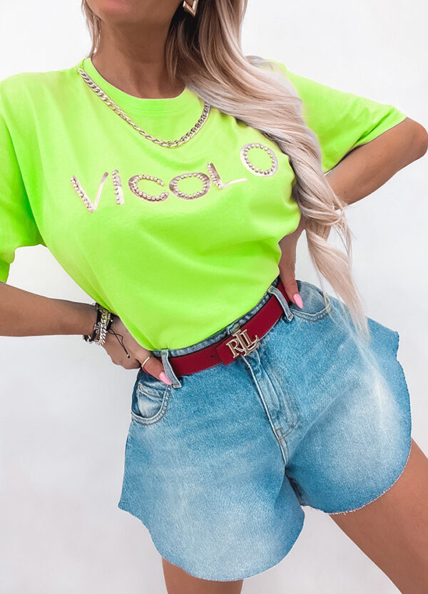 T-SHIRT VICOLO NEON GREEN -518475