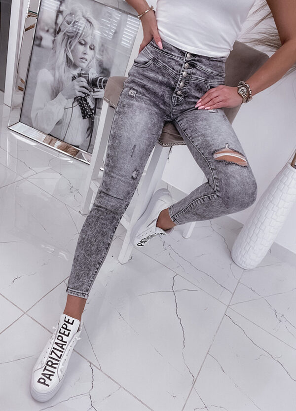 SPODNIE JEANSOWE SLIM GREY-516352