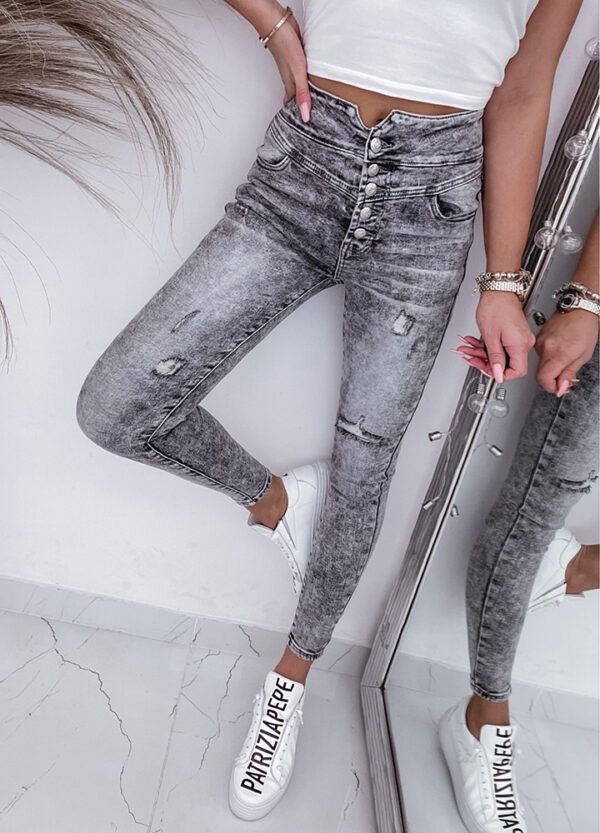 SPODNIE JEANSOWE SLIM GREY-516354