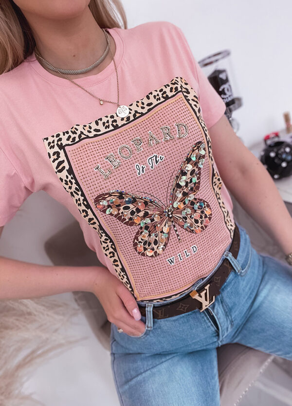 T-SHIRT LEOPARD PINK-0