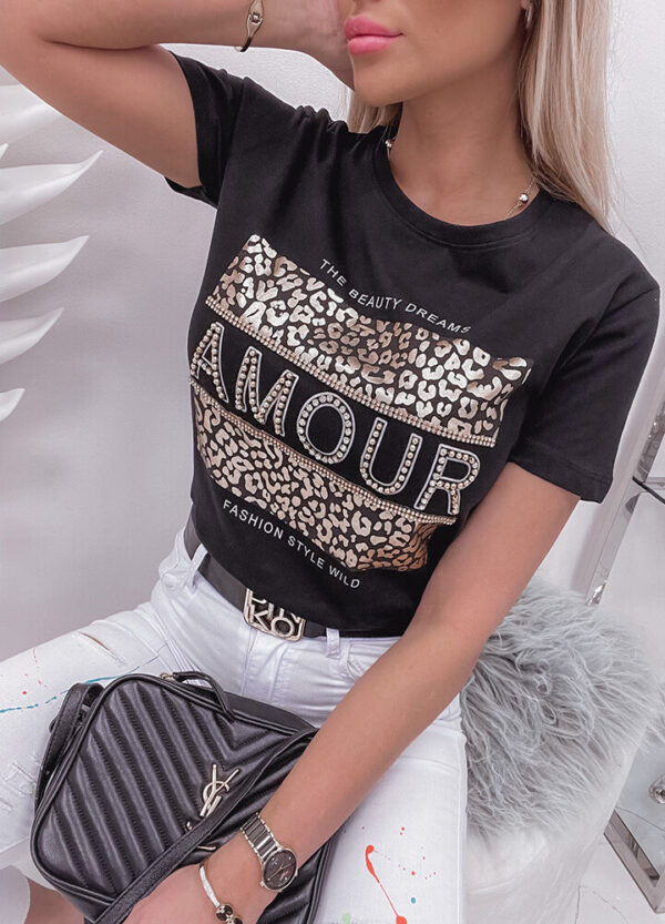 T-SHIRT AMOUR SEQUINS-524561