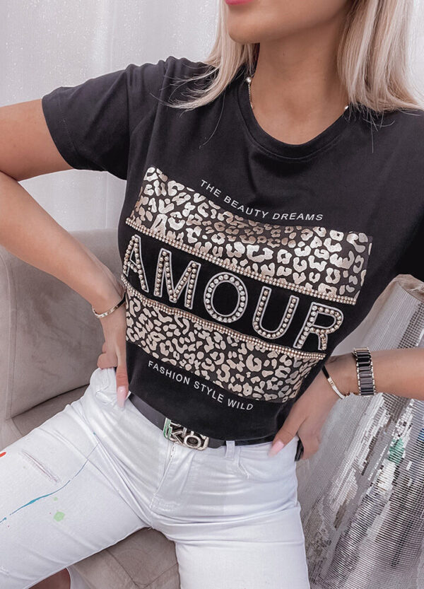 T-SHIRT AMOUR SEQUINS-524563