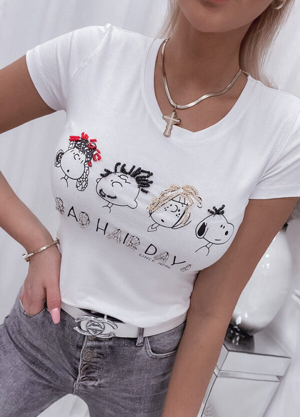 T-SHIRT BAD HAIR DAY WHITE-529684