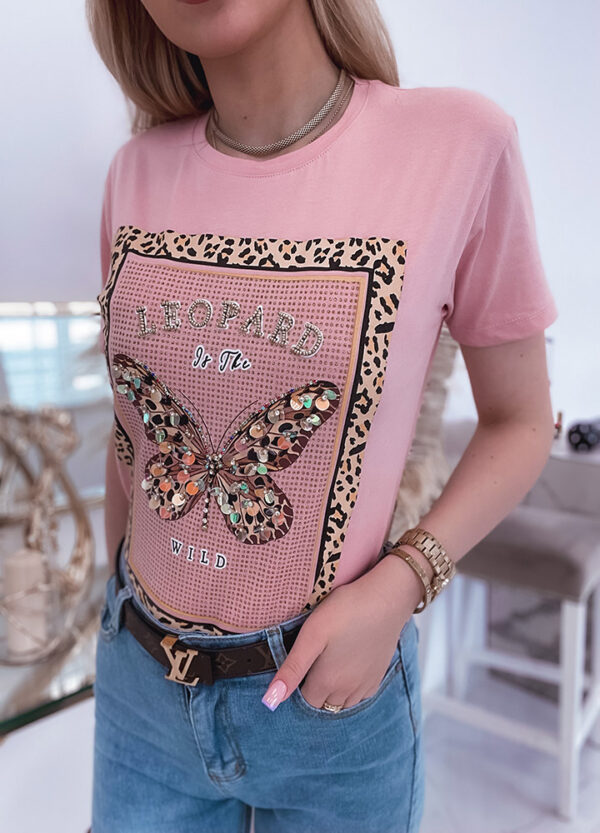 T-SHIRT LEOPARD PINK-531032