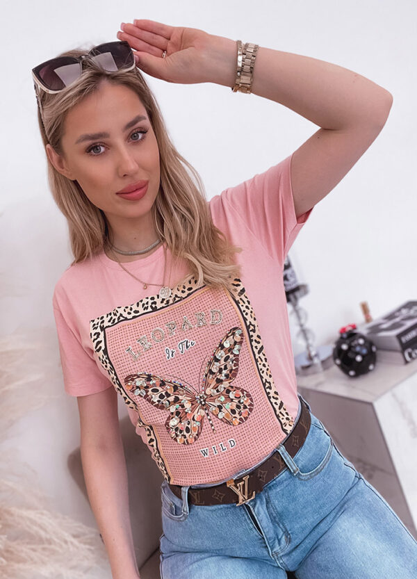 T-SHIRT LEOPARD PINK-531033