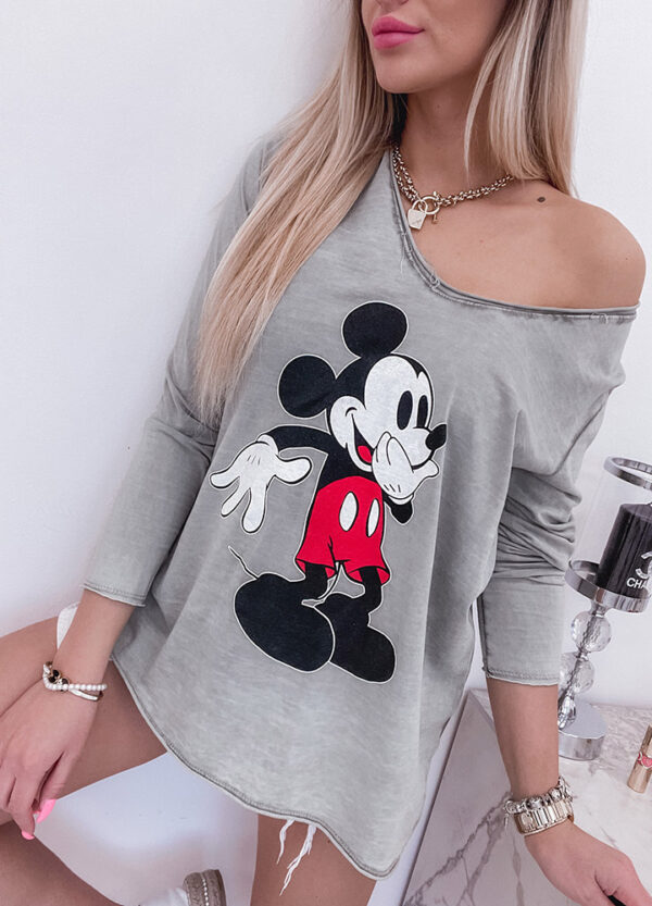 BAWEŁNIANA BLUZKA Z NADRUKIEM MICKEY-538856