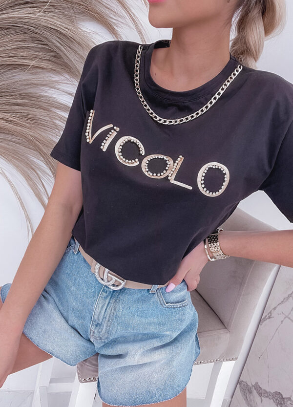 T-SHIRT Z APLIKACJĄ VICOLO-533558