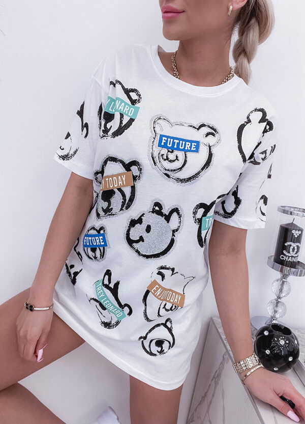 T-SHIRT W CEKINY BEAR-532156