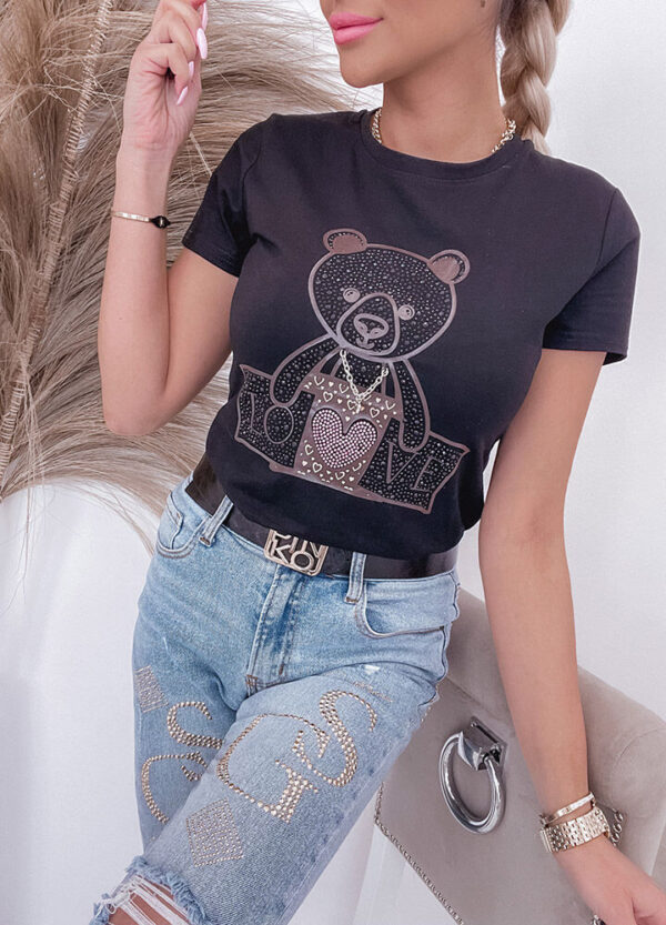 T-SHIRT LOVE BEAR BLACK-538757