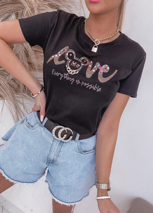 T-SHIRT LOVE ME BLACK-535417