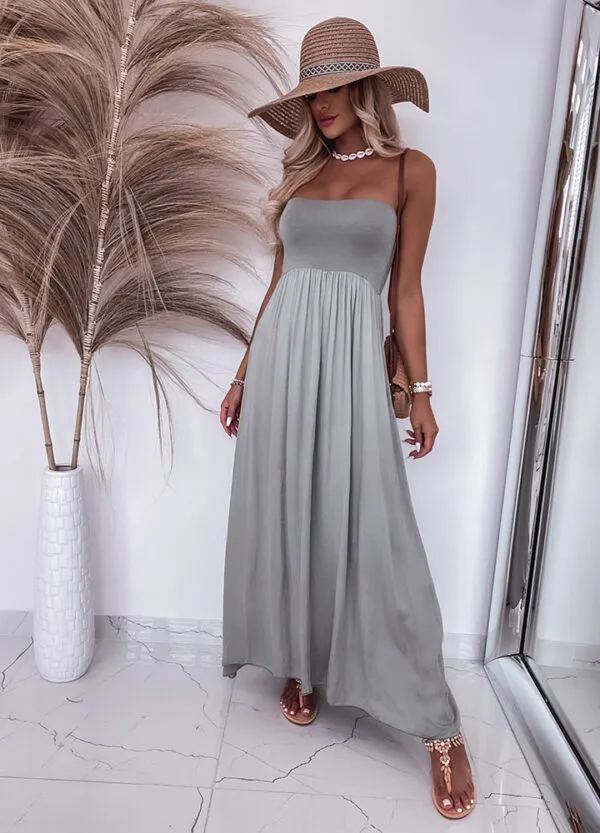 SUKIENKA MAXI KHAKI-0