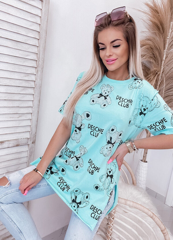 T-SHIRT / TUNIKA Z NADRUKIEM MINT-541167