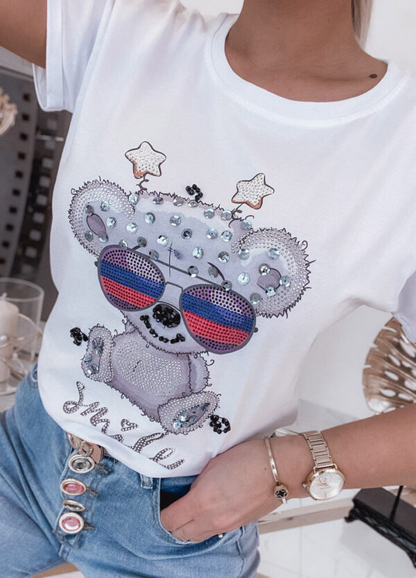 T-SHIRT SMILE BEAR WHITE-543517