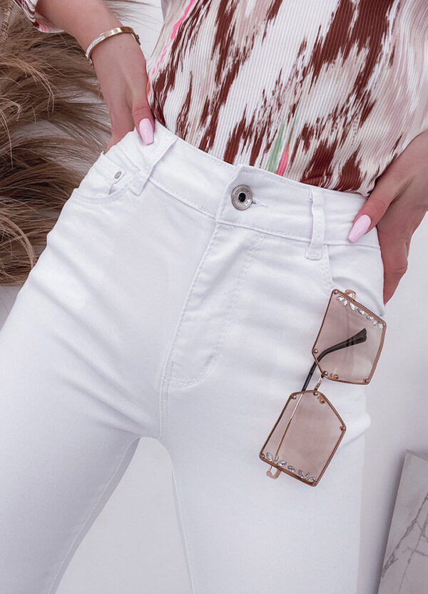 SPODNIE JEANSOWE SLIM WHITE-545803