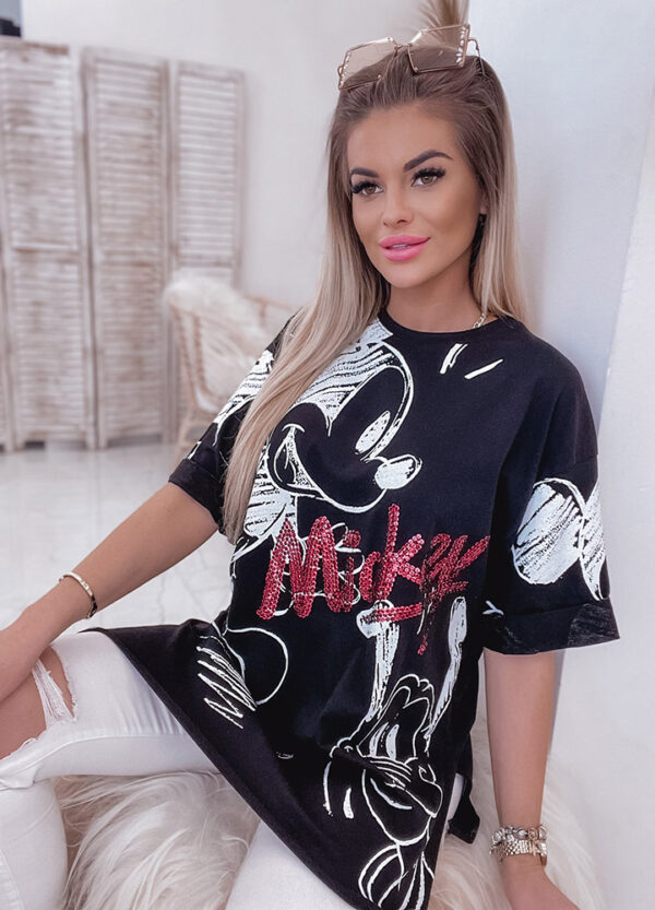 T-SHIRT / TUNIKA Z NADRUKIEM BLACK-541182