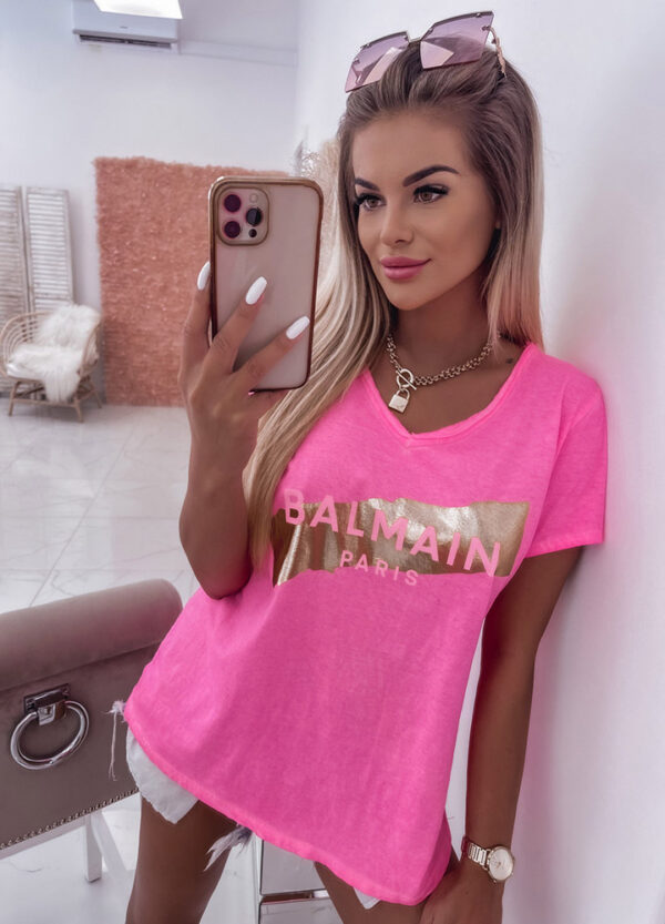 BAWEŁNIANY T- SHIRT BALMANI NEON-553166