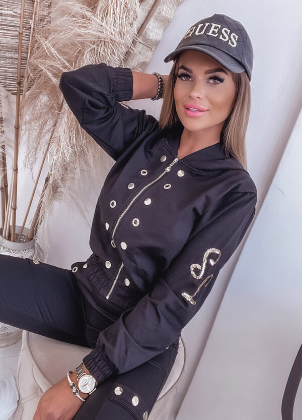 DRES / BLUZA BOMBER + SPODNIE ZE ŚCIĄGACZEM-0