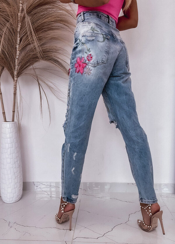 SPODNIE JEANSOWE BOYFRIEND FLOWER-561675