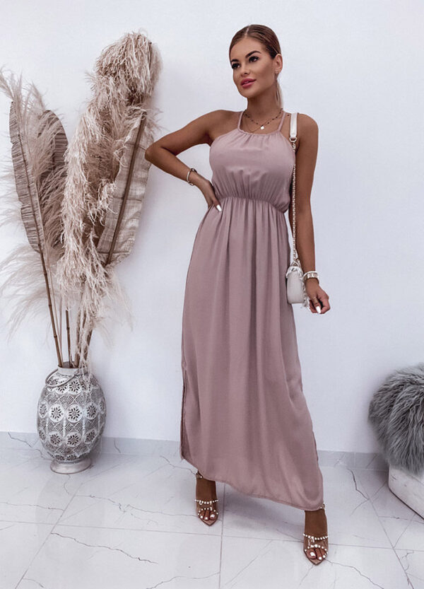 SUKIENKA MAXI BEZ PLECÓW BEIGE-556797