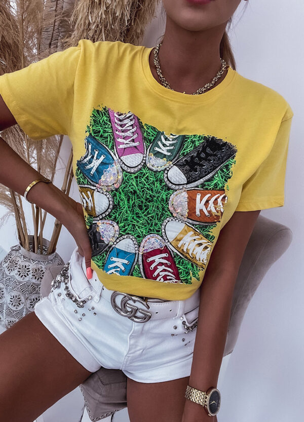 T-SHIRT SNEAKERS YELLOW-555884