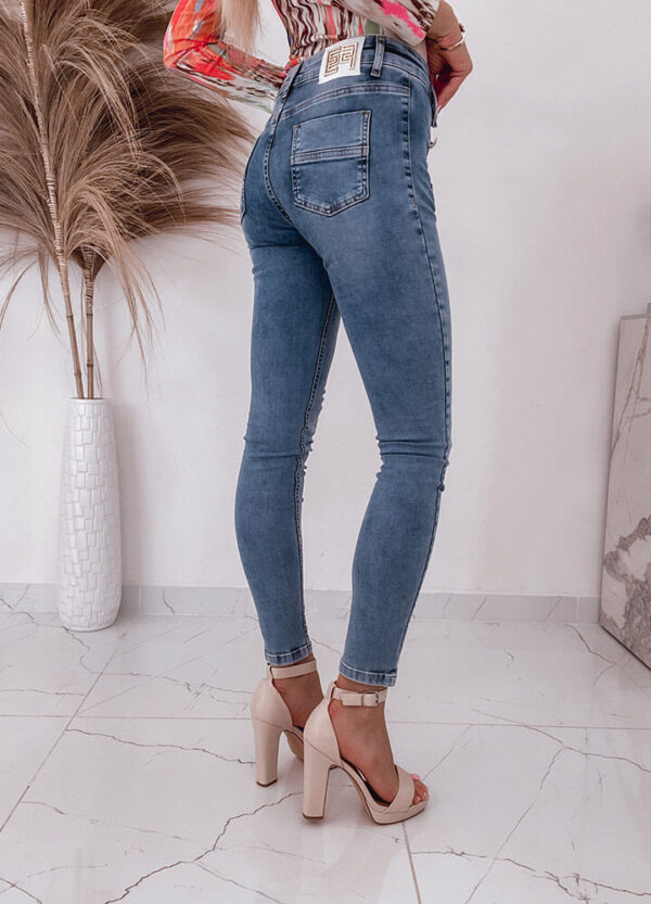 BAWEŁNIANE SPODNIE SLIM DENIM-567143