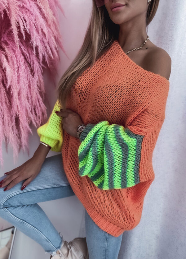 PLECIONY SWETER NEON-569384