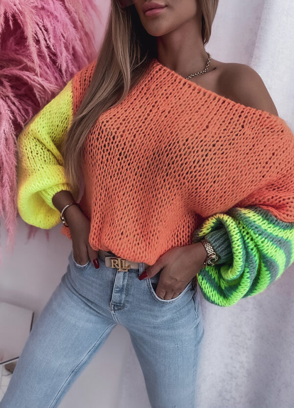 PLECIONY SWETER NEON-569385