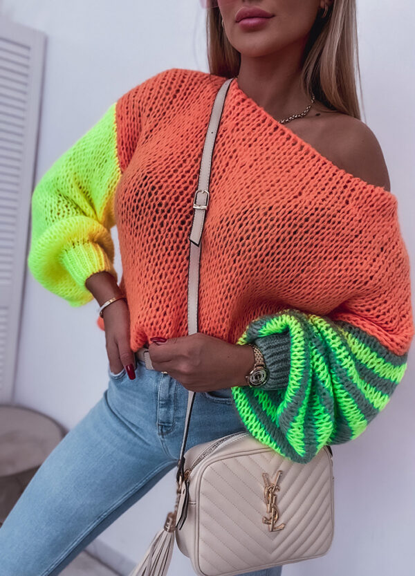 PLECIONY SWETER NEON-569386