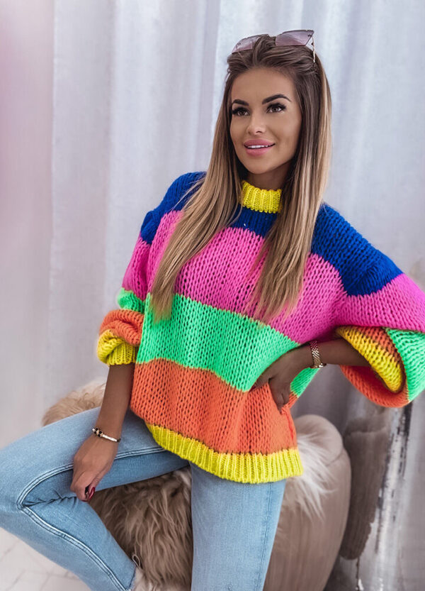 OVERSIZOWY SWETER NEON COLOR-572965