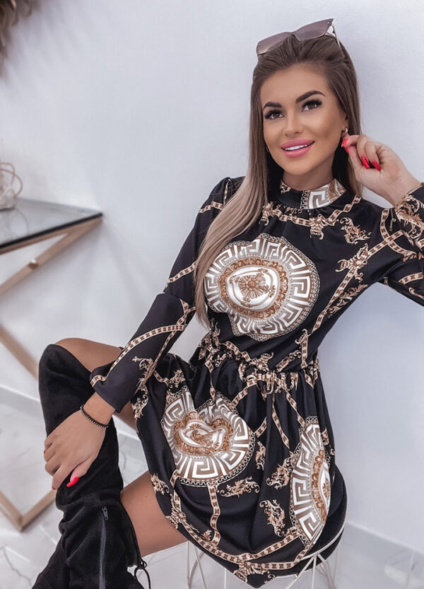 WZORZYSTA SUKIENKA GRECKI PRINT-587120