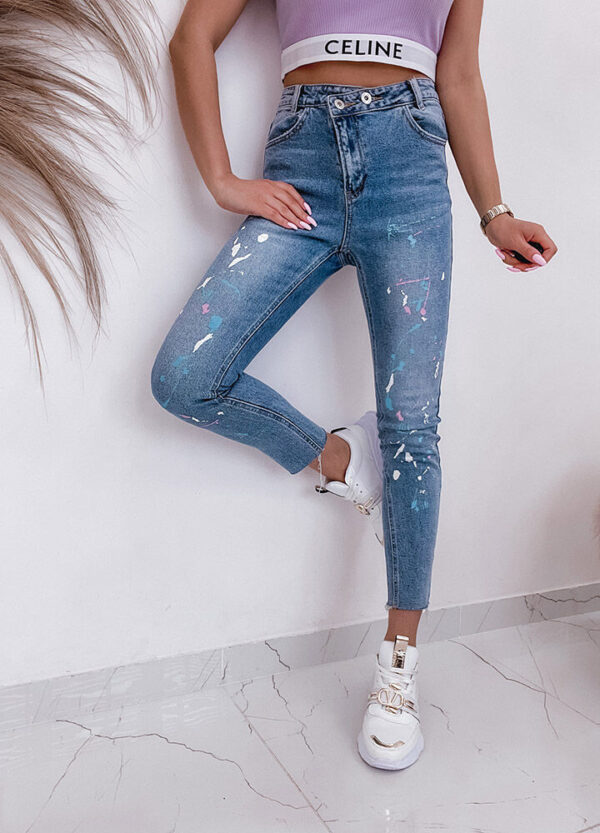 SPODNIE JEANSOWE FARBOWANE DENIM-589687