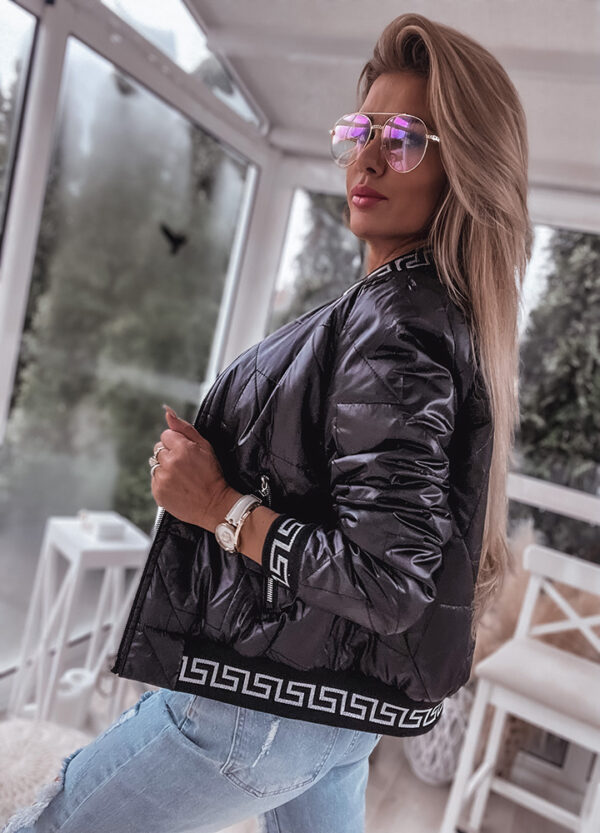 PIKOWANA KURTKA BOMBER BLACK-592603