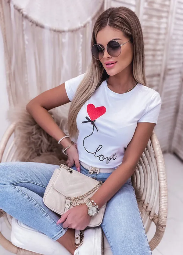 T-SHIRT LOVE WHITE-0