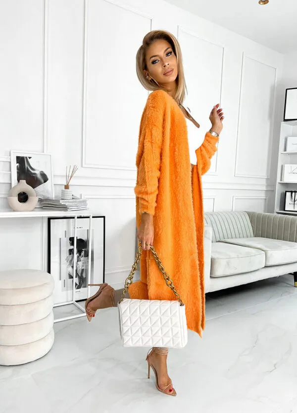 SWETER / KARDIGAN ANGORA ORANGE-593358