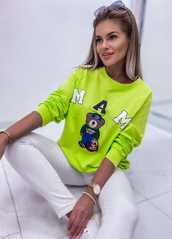 BAWEŁNIANA BLUZA NEON MAM-596763