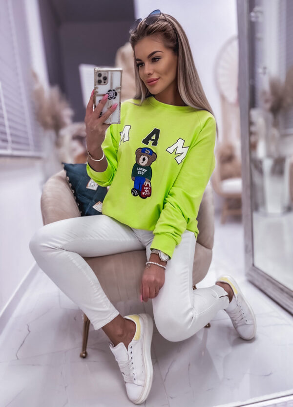 BAWEŁNIANA BLUZA NEON MAM-596767