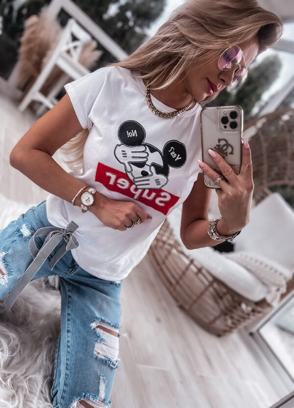 BAWEŁNIANY T-SHIRT MICKEY-594992