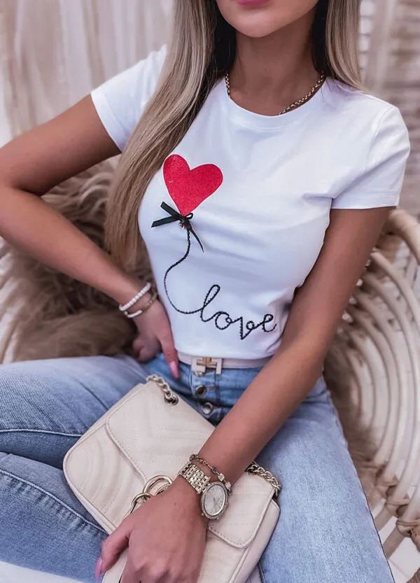 T-SHIRT LOVE WHITE-594479