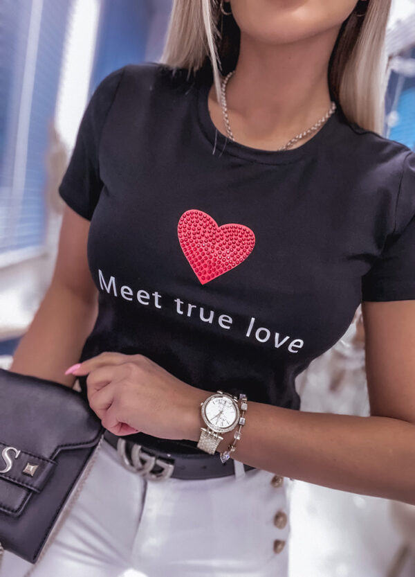 T-SHIRT Z APLIKACJĄ MEET LOVE-594604