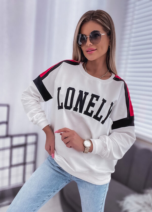 BAWEŁNIANA BLUZA LONELY WHITE-593457