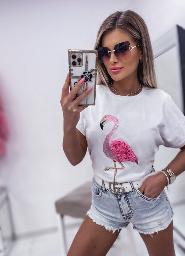 T-SHIRT Z KRÓTKIM RĘKAWEM FLAMINGO-598939