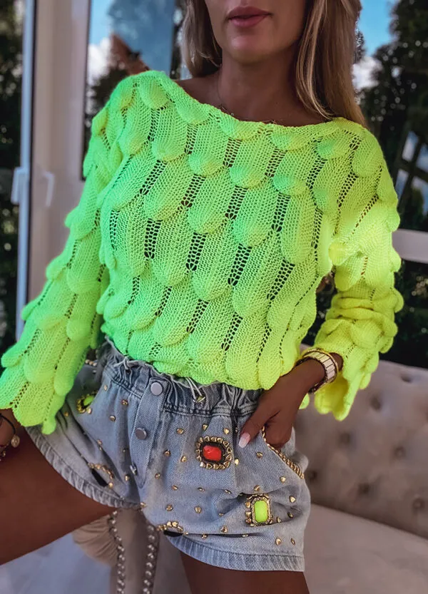 NEONOWY SWETER YELLOW-601874