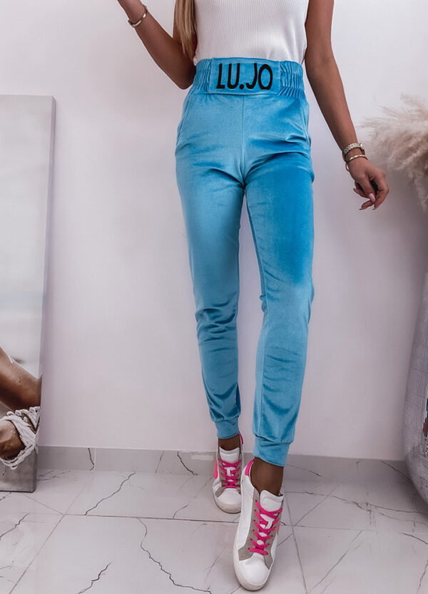 WELUROWE LEGGINSY BLUE-607043