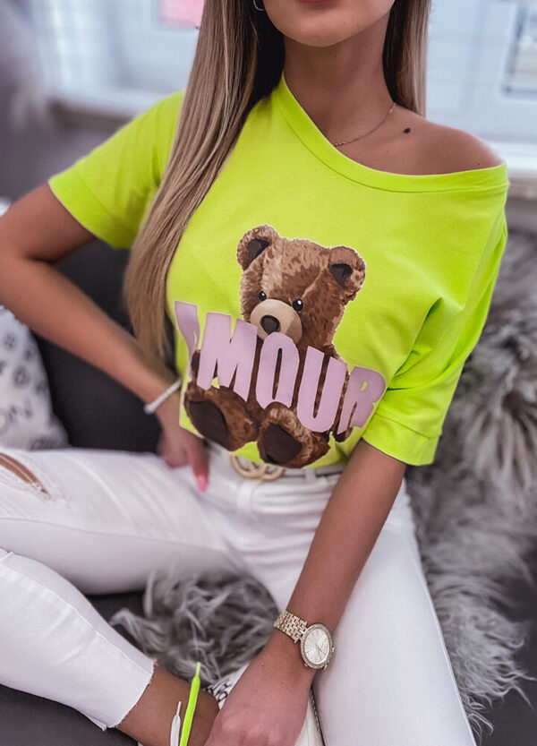 BAWEŁNIANA BLUZKA BEAR AMOUR-605912